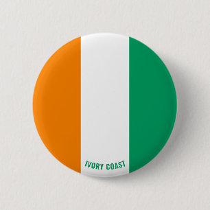 Ivory Coast Flag Charming Patriotic Button