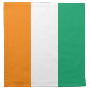 Ivory Coast Flag Cloth Napkin