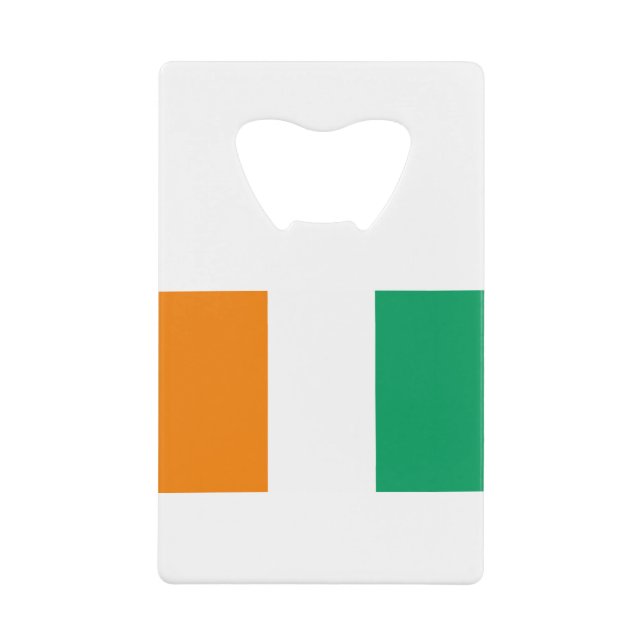 Ivory Coast Flag Credit Card Bottle Opener (Front)