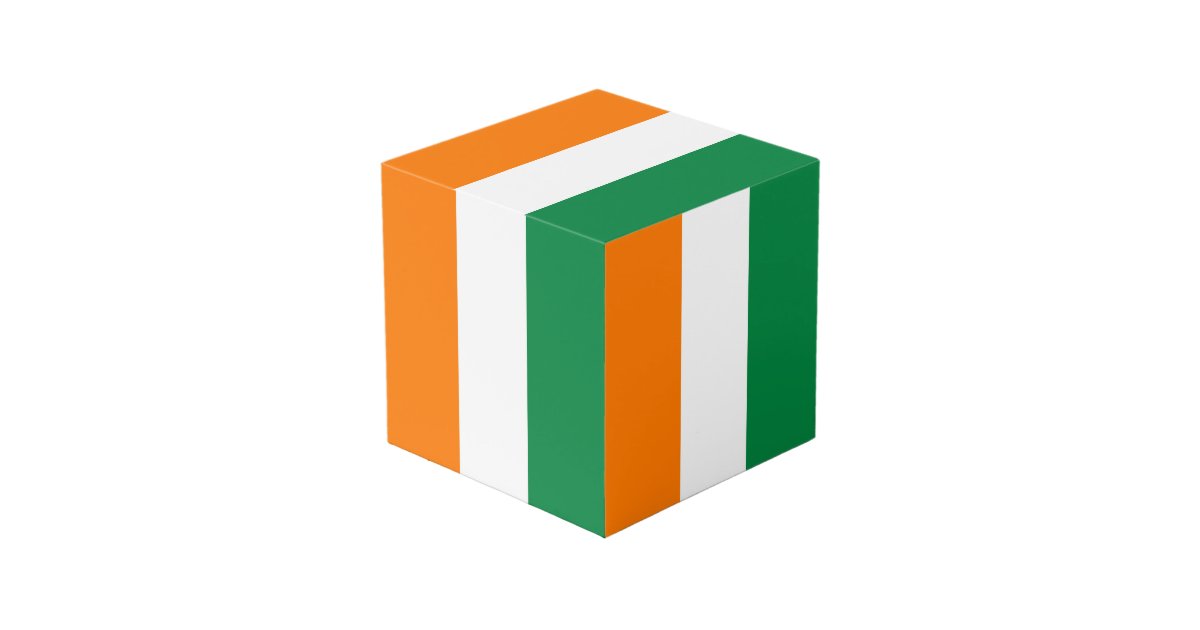 Ivory Coast flag Cube | Zazzle
