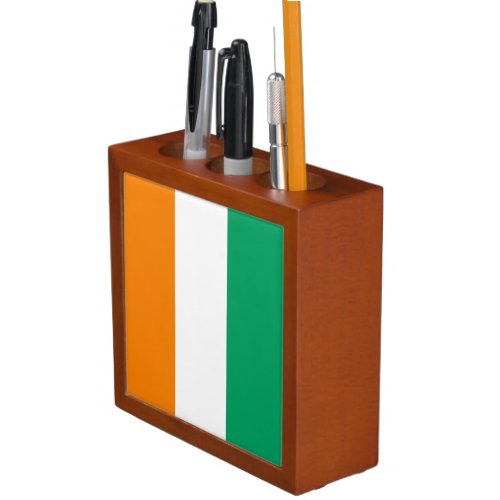 Ivory Coast Flag Desk Organizer