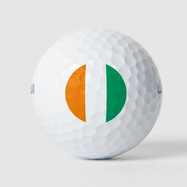Ivory Coast Flag Golf Balls (Front)