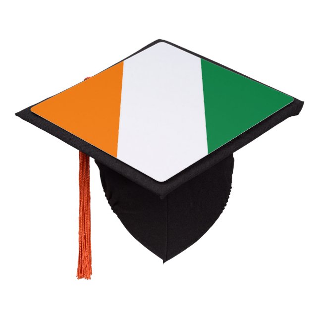 Ivory Coast flag Graduation Cap Topper (Angled)