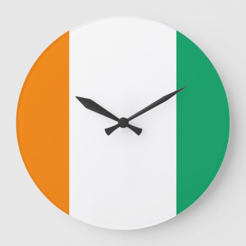 Ivory Coast Flag Large Clock