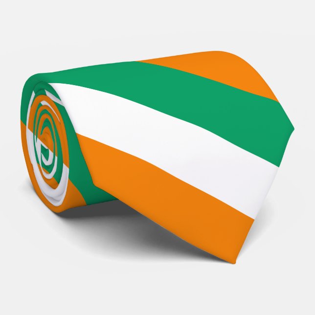 Ivory Coast Flag Neck Tie (Rolled)