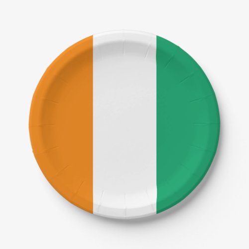 Ivory Coast Flag Paper Plates