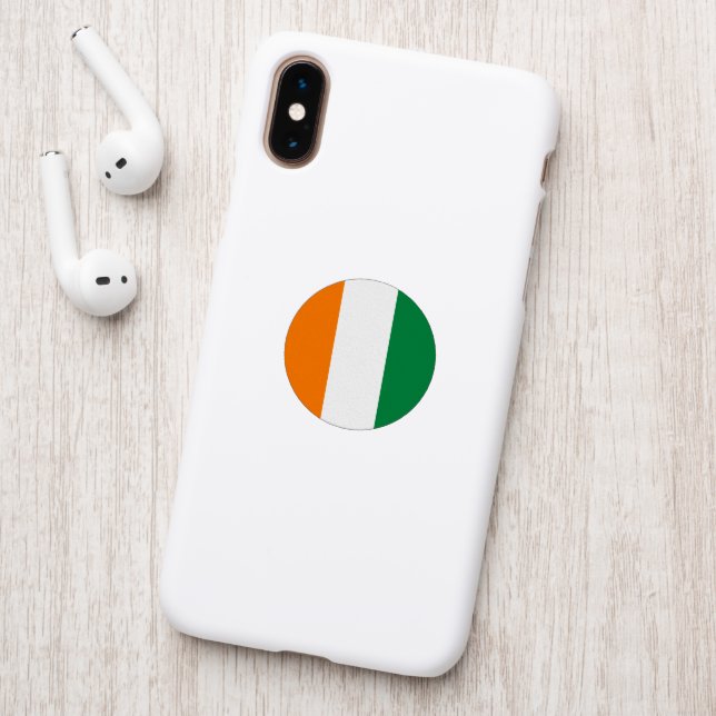 Ivory Coast flag Patch (On Phone Back)