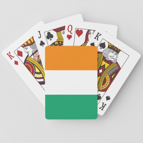 Ivory Coast Flag Poker Cards