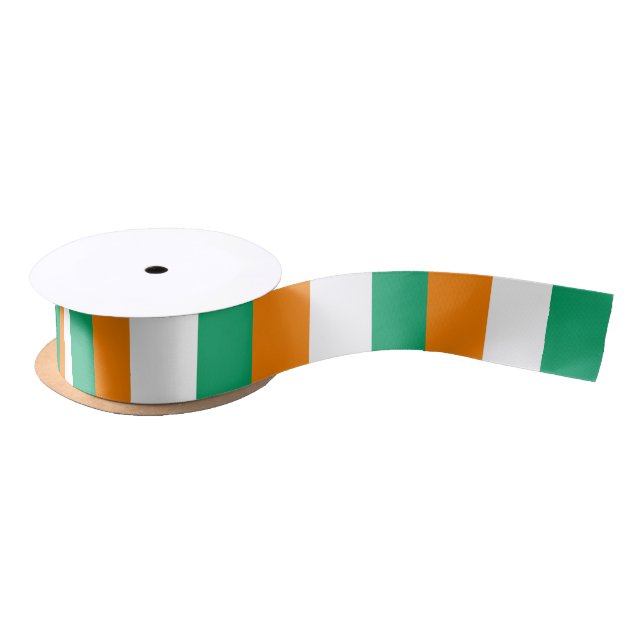 Ivory Coast Flag Satin Ribbon (Spool)