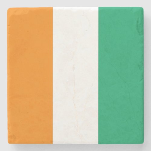 Ivory Coast Flag Stone Coaster