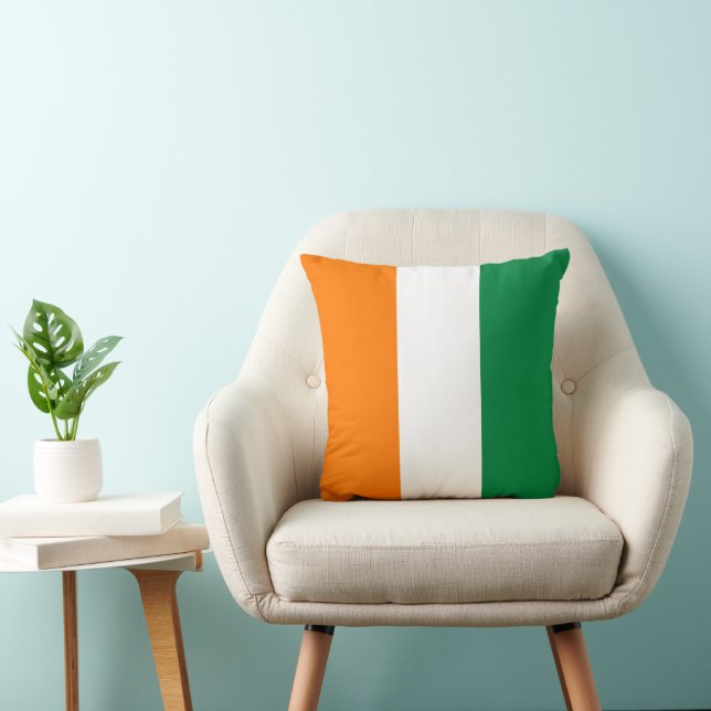 Ivory Coast flag Throw Pillow (Chair)