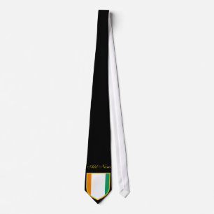 Ivory Coast Flag Tie Custom Name
