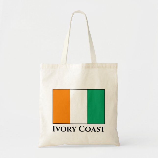 Ivory Coast Flag Tote Bag (Front)