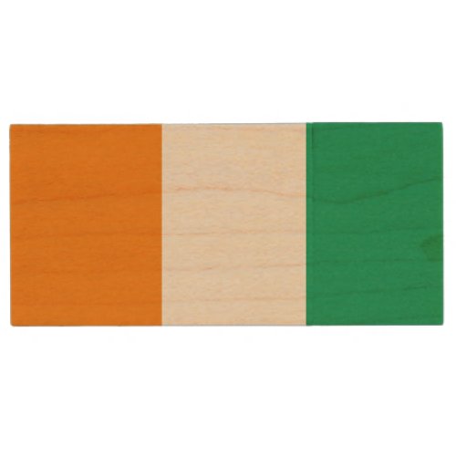 Ivory Coast Flag Wood Flash Drive