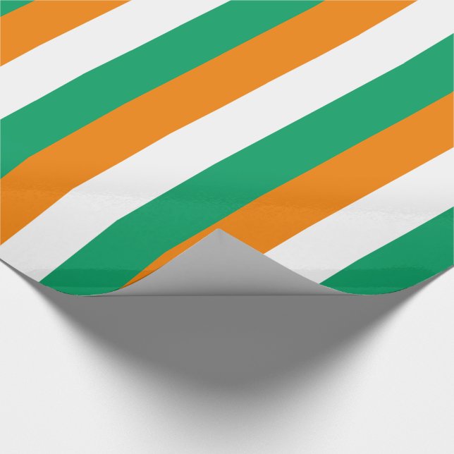 Ivory Coast Flag Wrapping Paper (Corner)