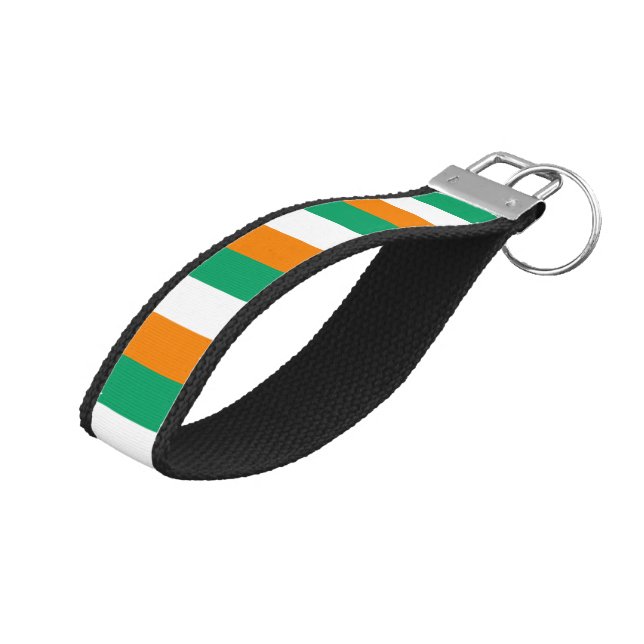 Ivory Coast Flag Wrist Keychain (Angled Up)