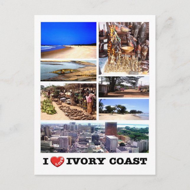 Ivory Coast - I Love - Postcard (Front)