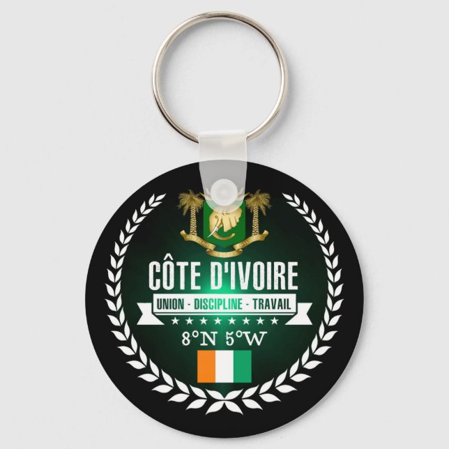 Ivory Coast Keychain (Front)