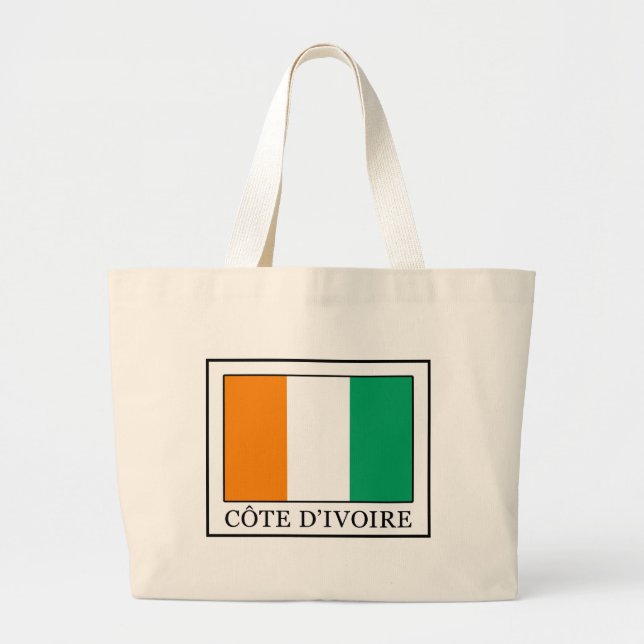 Ivory Coast Large Tote Bag (Front)