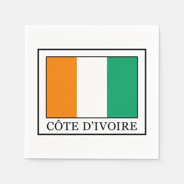 Ivory Coast Paper Napkins (Front)