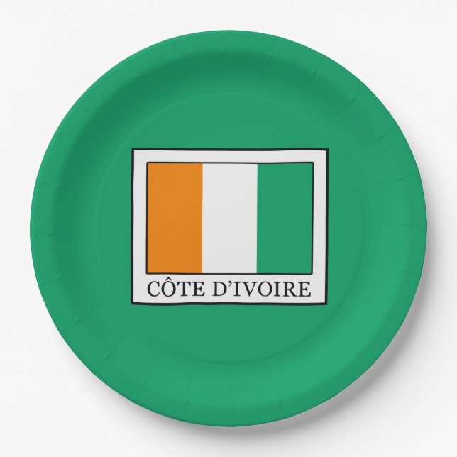 Ivory Coast Paper Plates (Front)
