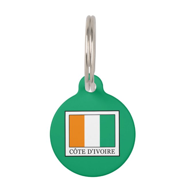 Ivory Coast Pet Name Tag (Front)