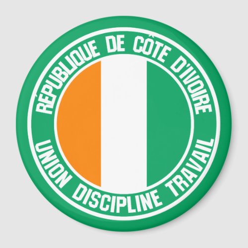 Ivory Coast Round Emblem Magnet