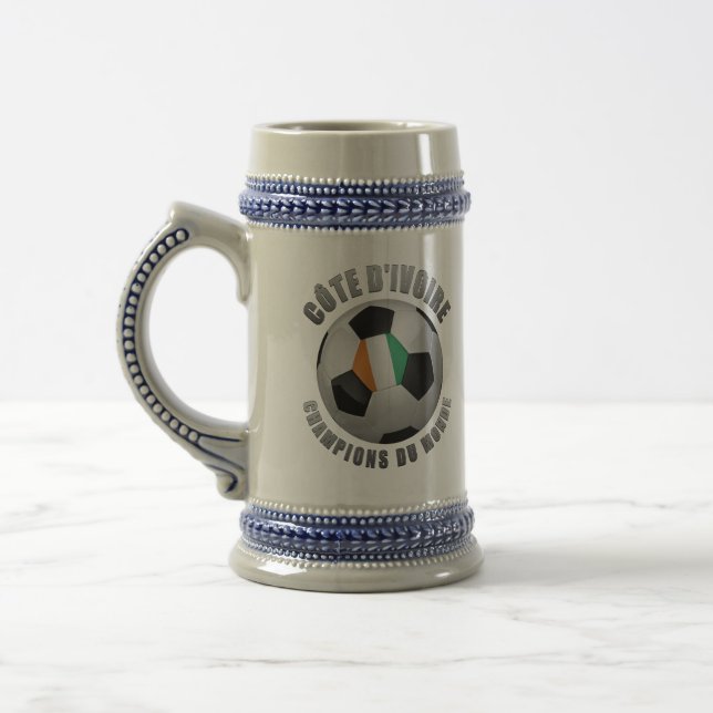 IVORY COAST SOCCER CHAMPIONS BEER STEIN (Left)
