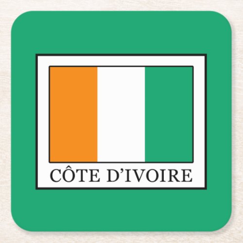 Ivory Coast Square Paper Coaster