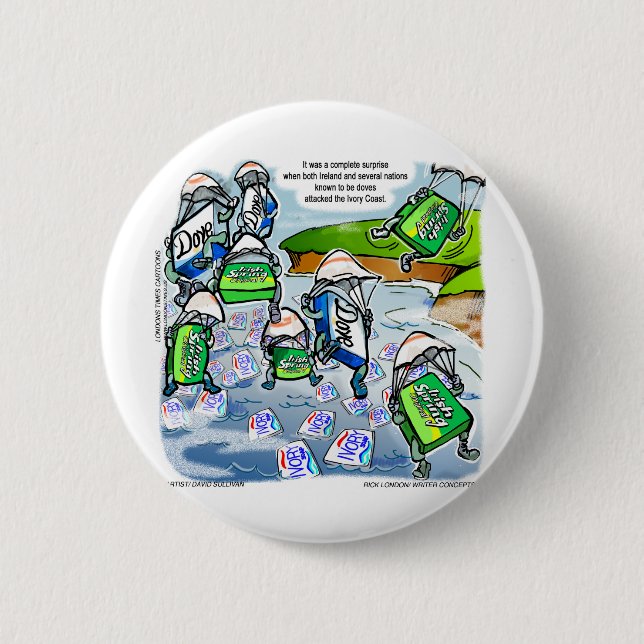 Ivory Coast Surprise Funny Gifts Tees & Cards Pinback Button (Front)
