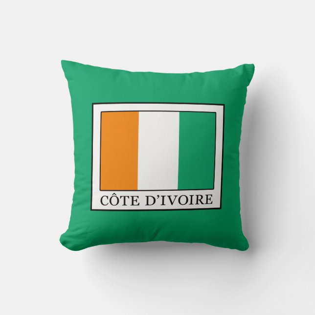 Ivory Coast Throw Pillow (Front)