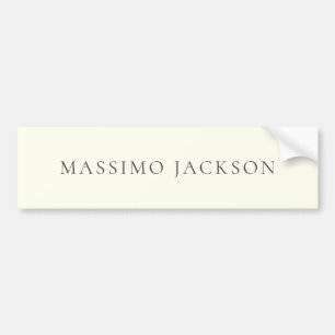Ivory Color Minimalist Plain Modern Aesthetic Bumper Sticker