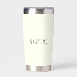 Ivory Color Minimalist Plain Modern Aesthetic Insulated Tumbler