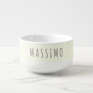 Ivory Color Minimalist Plain Modern Aesthetic Soup Mug