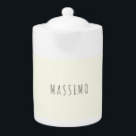Ivory Color Minimalist Plain Modern Aesthetic Teapot<br><div class="desc">An ideal design for those looking for an aesthetic look. It immediately stands out with its extremely simple and elegant appearance.</div>