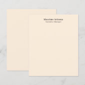 Ivory Color Plain Professional Modern Minimalist (Front/Back)