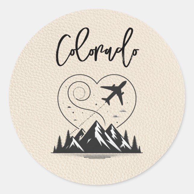 Ivory Colorado Passport  Classic Round Sticker (Front)