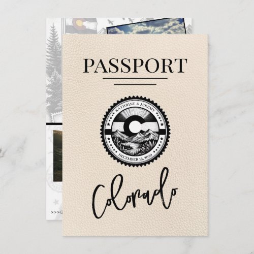 Ivory Colorado Passport Save The Date