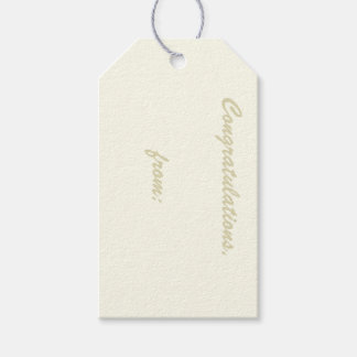Ivory-Colored Congratulations Gift Tag