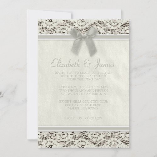 Ivory Country Lace Wedding Invitations