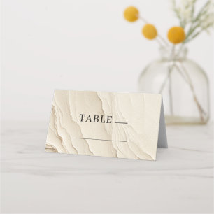 Ivory Cream Bohemian Textured Table  Place Card