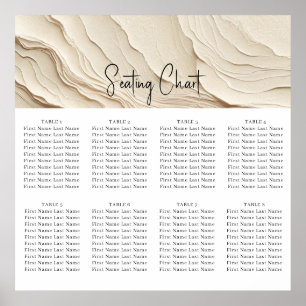  Ivory Cream Bohemian Textured Wedding  Poster