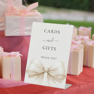 Ivory cream bow ivory girl cards gifts sign