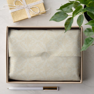 Ivory Cream Damask Elegant Floral Tissue Paper