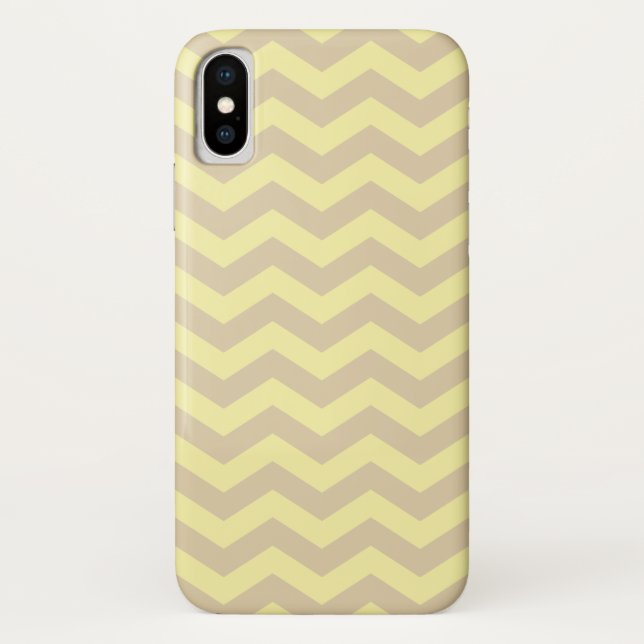 Ivory Cream Neutral Chevrons Case-Mate iPhone Case (Back)