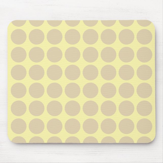 Ivory Cream Neutral Dots Mouse Pad (Front)
