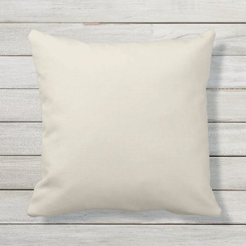 Ivory Cream Solid Accent Outdoor Pillow by cardeddesigns at Zazzle