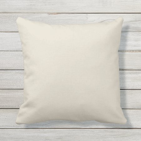 Ivory Cream Solid Accent Outdoor Pillow