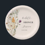 Ivory Cream Wildflowers Heart Script Bridal Shower Paper Plates<br><div class="desc">These elegant paper plates,  featuring watercolor wildflowers would make a wonderful addition to your bridal shower supplies. Easily add your own details by clicking on the "personalize" option.</div>