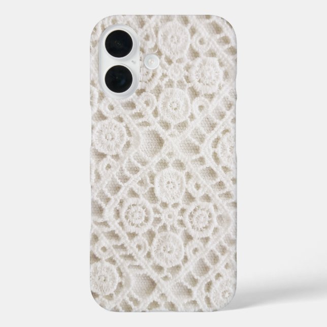Ivory Crochet Lace Case-Mate iPhone Case (Back)